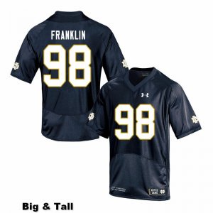 Notre Dame Fighting Irish Men's Ja'Mion Franklin #98 Navy Under Armour Authentic Stitched Big & Tall College NCAA Football Jersey VCN1899MW